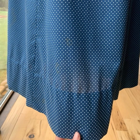 Vintage 50’s handmade tailored blue Swiss dot Day Dress Size M - Picture 7 of 7